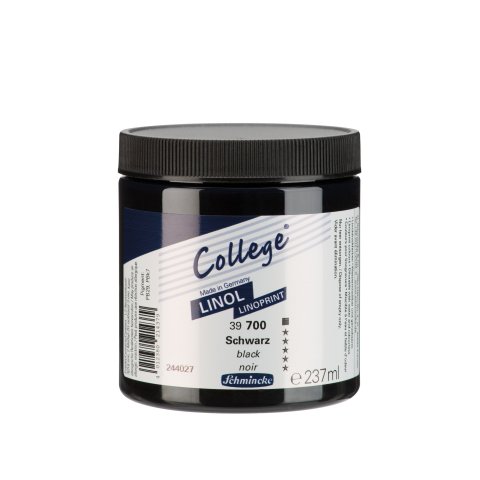 Schmincke Linoldruckfarbe College Linol Kunststoffdose 237 ml, schwarz (700)