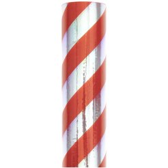 Irisfolie mit roten Streifen 200 x 70 cm, rot/transparent irisierend gestreift