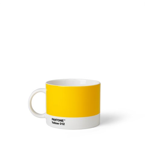 Pantone porcelain tea mug with handle ø approx. 105 mm, h = approx. 80 mm, yellow 012