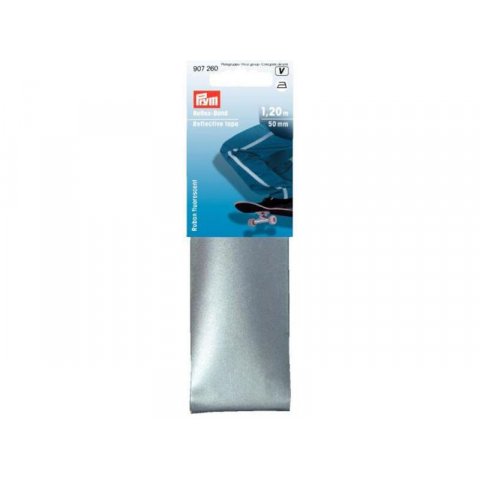 Prym reflective tape, silver 50 mm x 1.2 m, iron-on (907260)