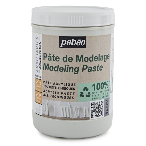 Pebeo Modellierpaste Studio Green Kunststoffdose 945 ml, matt, weiß