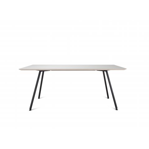 Modulor Y4 table, steel, black 20° Multiplex Linoleum 4177, beveled edge, 24x800x1600mm