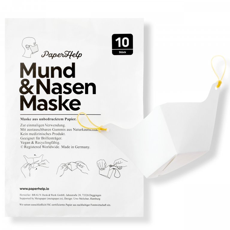 Máscaras de Boca y Nariz PaperHelp Set de papel, pintable