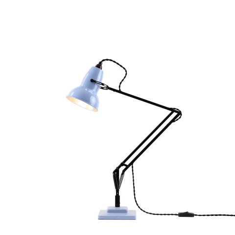 Lámpara de trabajo Anglepoise Tipo 1227 para ESL hasta 20 W, LED hasta 10 W, azul opalino / negro