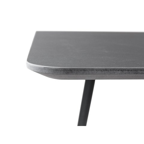 Modulor linoleum tabletop, bevelled edge, 50mm corner radius 21mm, MDF core anthr., 900x2000mm, linoleum anthr.
