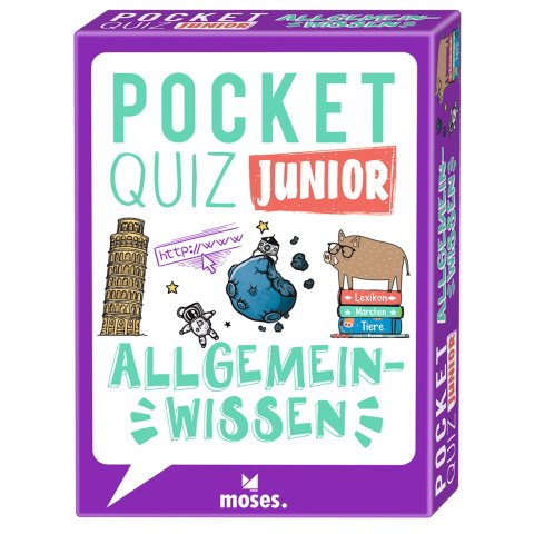 Pocket Quiz Junior in confezione 50 schede, conoscenza generale