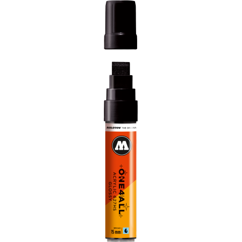 Molotow Lackmarker One4all Glossy 627HS Strichstärke 15 mm, schwarz glänzend (252)