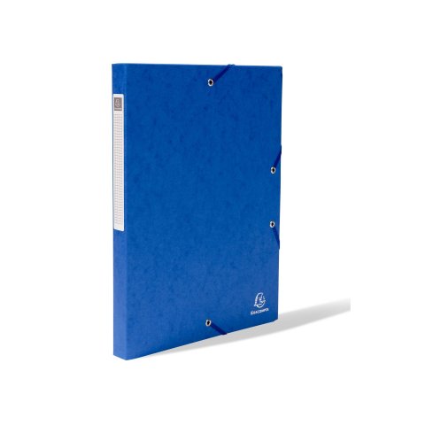 Caja de archivo de cartón Exacompta con cinta elástica 240 x 320 para DIN A4, azul