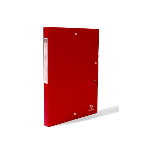 Caja de archivo de cartón Exacompta con cinta elástica 240 x 320 para DIN A4, rojo