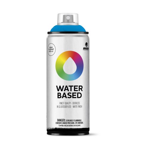 MTN pintura acrílica en spray Water Based 400 Bote 400 ml, Azul fluorescente