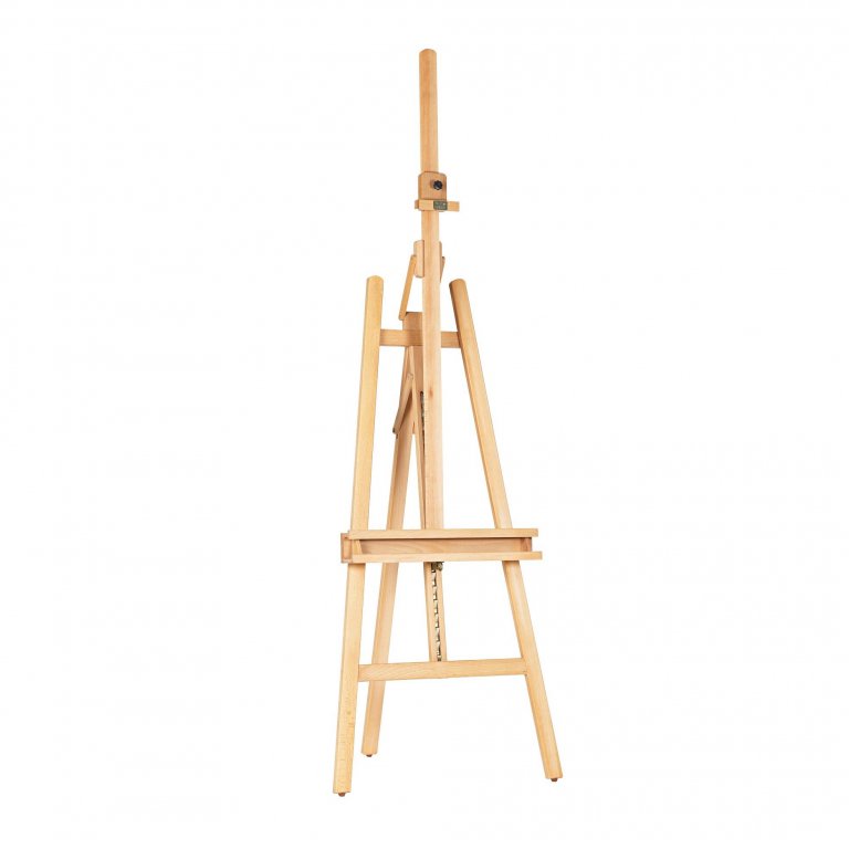 Academy easel with metal grid inclinable, beech