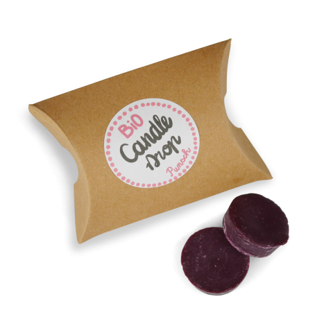 Kerzenduft aus Kerzenwachs, 'Candle Drop' 2 Stück, Bioqualität, Punsch