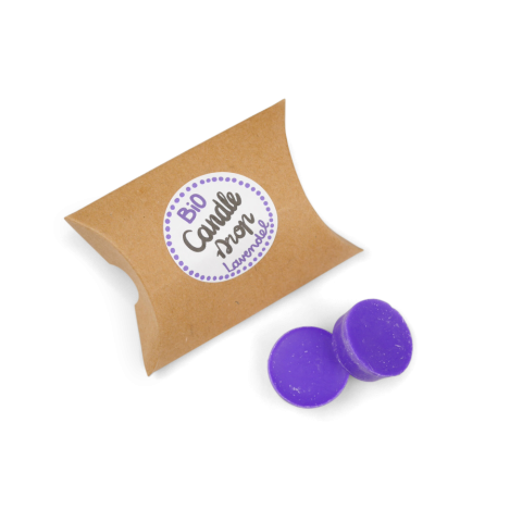 Kerzenduft aus Kerzenwachs, 'Candle Drop' 2 Stück, Bioqualität, Lavendel