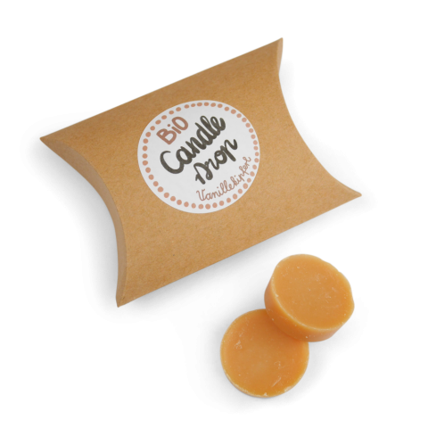 Kerzenduft aus Kerzenwachs, 'Candle Drop' 2 Stück, Bioqualität, Vanillekipferl