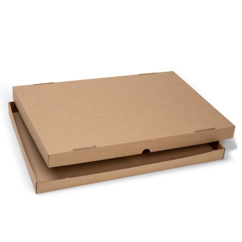 Folding box with lid, corrugated board, brown 32 x 303 x 427 mm, for A3