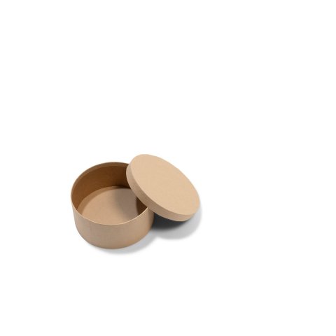 Scatola rotonda di cartone, grezza, marrone ø = 150 mm, h = 70 mm