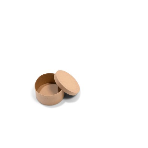 Caja de cartón redonda, en bruto, marrón ø = 120 mm, h = 65 mm