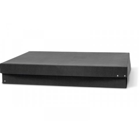 Riveted cardboard boxes with lids, anthracite 100 x 430 x 610 mm, for A2 (lid height 50 mm)
