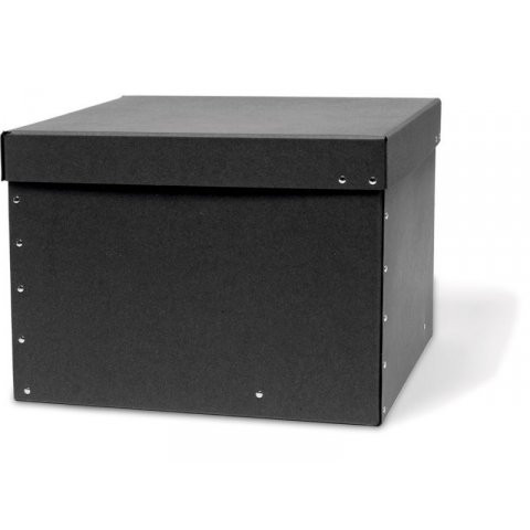 Riveted cardboard boxes with lids, anthracite 280 x 310 x 380 mm (lid height 50 mm)