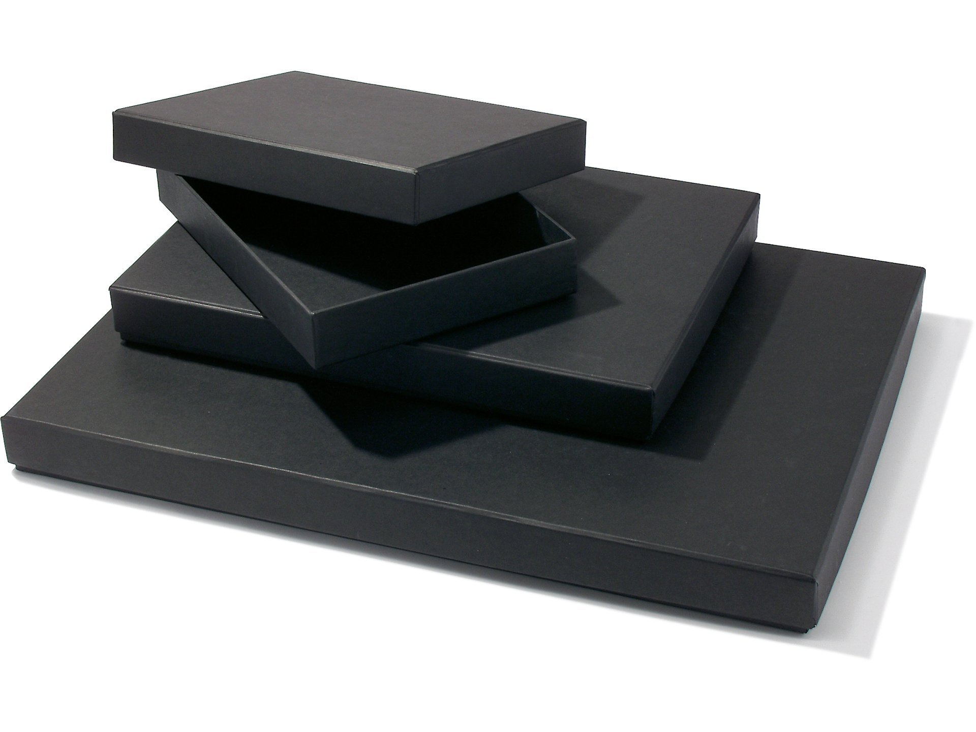 Caja de almacenaje de cartón negra - L28 x F35 x A18 cm