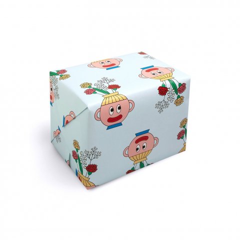 Redfries gift wrap paper 50 x 70 cm, Flower Head