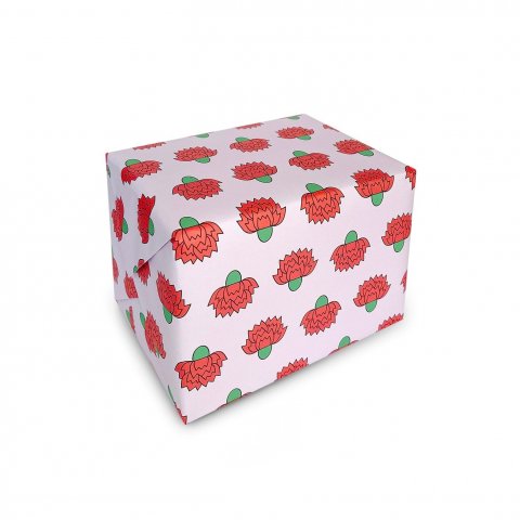 Redfries gift wrap paper 50 x 70 cm, Carnations