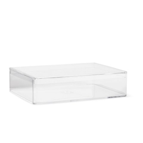 Plastic boxes, transparent, rectangular 95 x 65 x 22 mm, (F)