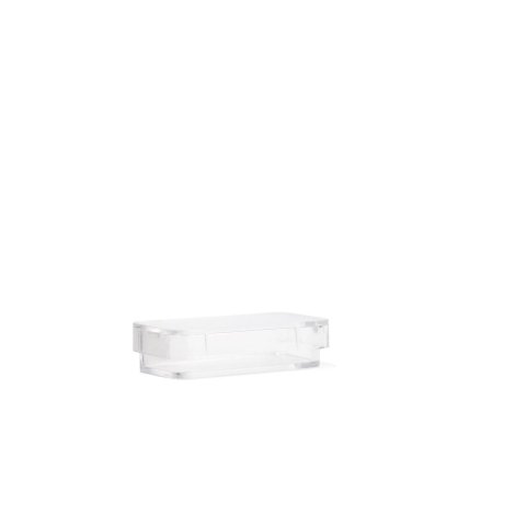 Plastic boxes, transparent, rectangular 33 x 18 x 9 mm, (O)