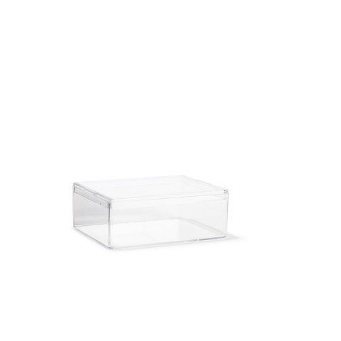 Botes de plástico transparentes, rectangulares 75 x 57 x 28 mm, (ancho)