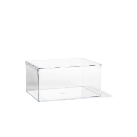Botes de plástico transparentes, rectangulares 95 x 65 x 45 mm, (ancho)