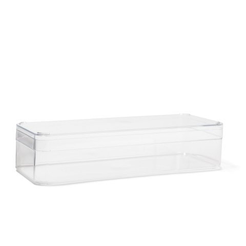 Plastic boxes, transparent, rectangular 180 x 70 x 40 mm, (F, S)