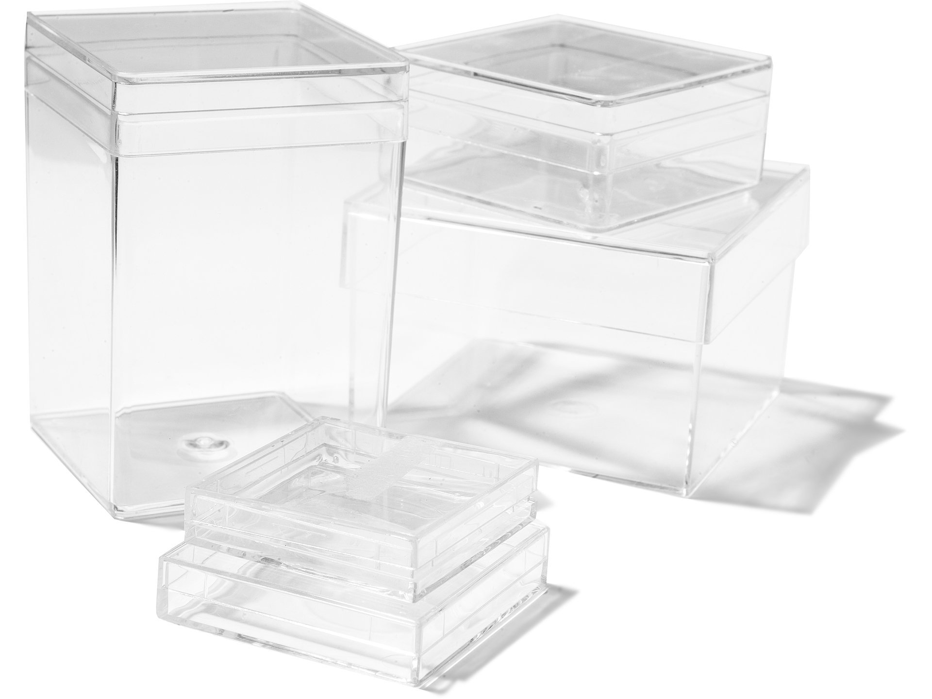 Acquistare Scatole di plastica trasparenti, quadrate online
