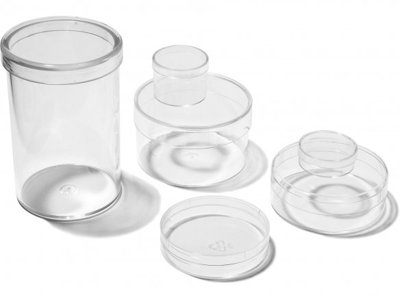 Acquistare contenitori di plastica, trasparenti, rotondi online ... Contenitori in plastica trasparente
