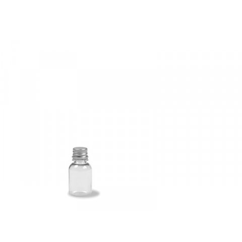 Plastic containers, transparent, with alu screw top 20 ml, h = 58 mm, ø 29 mm, ø 18 mm, 300 pieces
