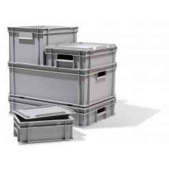 Stacking (utility) box, grey, sealable