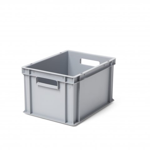Stacking (utility) box, grey, sealable w/o lid, 235x300x400 mm (stacking height 227 mm)