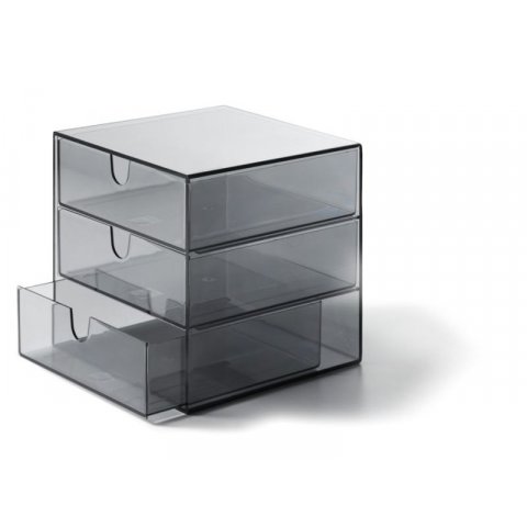 Palaset Schubladenbox, farbig Pala-Box P-03, 165x 165 x 165, transparent, grau
