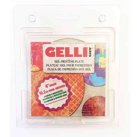 Gelli Arts Gel Printing Plate per monografie trasparente, ø 102 mm