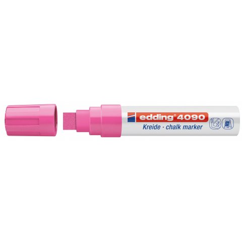 Marcador de eliminación de tiza Pasador, punta de cuña 4-15 mm (4090), rosa neón