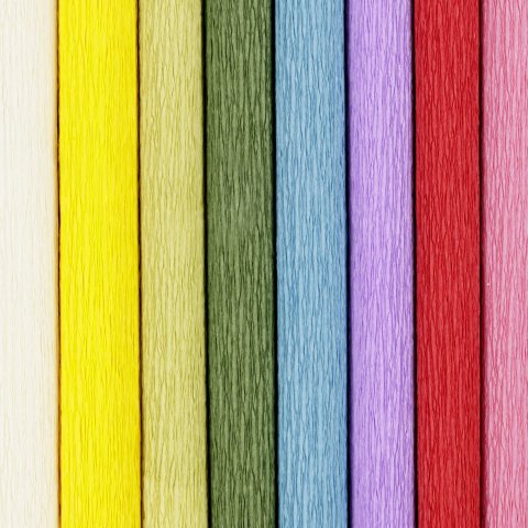 Bastelkrepp-Papier, Mix 8 Rollen, 25 x 60 cm, standard bunt