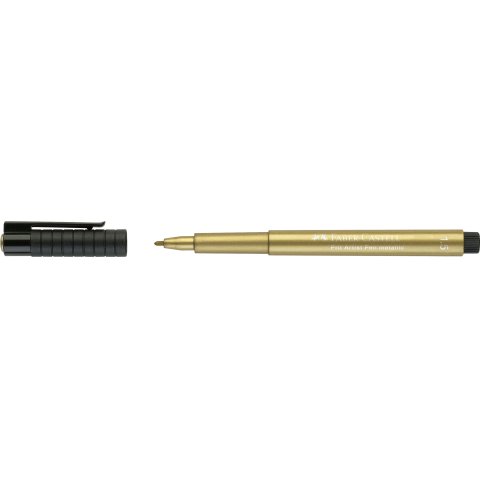 Faber-Castell Pitt Artist Pen 1,5 Metálico Bolígrafo de tinta, punta redonda, dorado (250)