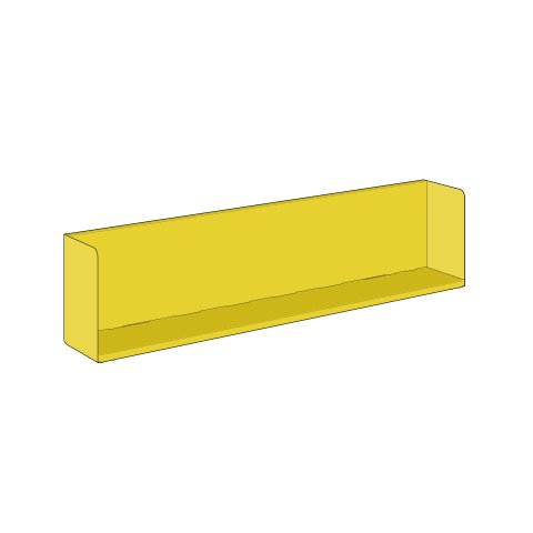 Modulor Wandregal L 1200, farbig 1200x300x210mm, Schwefelgelb, RAL 1016 FS