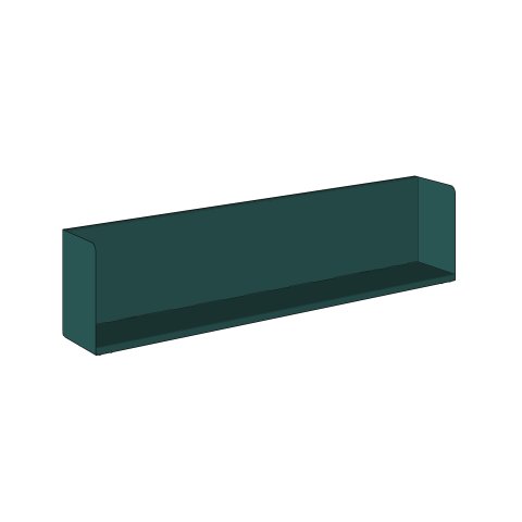 Modulor Wandregal L 1200, farbig 1200x300x210mm, Nachttürkis, RAL Des. 1902020 FS