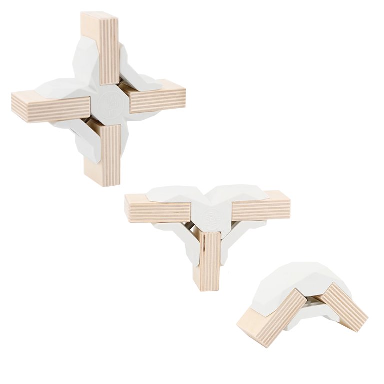 Conector de panel Playwood, blanco