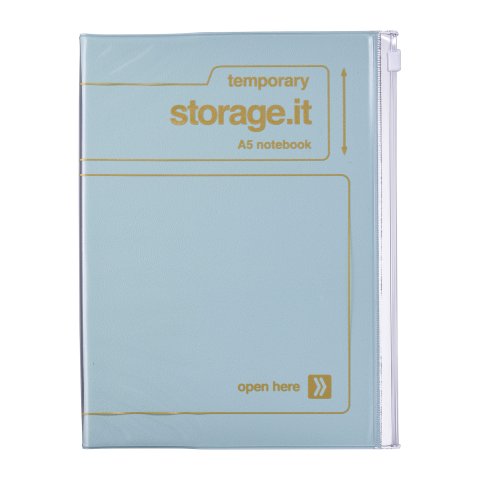 Mark's Notizbuch mit Tascheneinband Storage.it DIN A5, transparent/farbig, mint