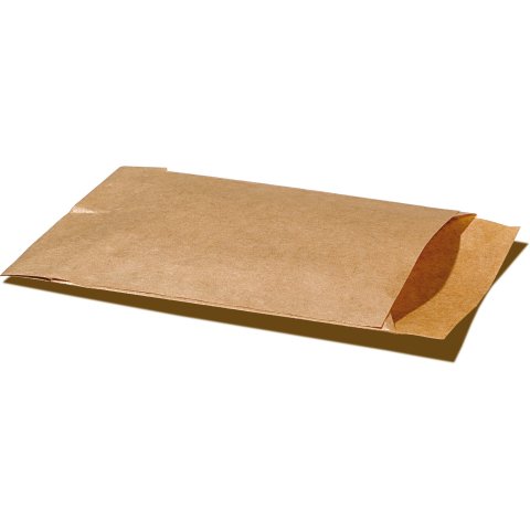 Bolsa plana de papel natrón, marrón 63 x 93 mm, 10 units