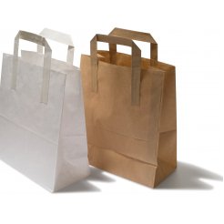 Bolsa de papel, con asa plana