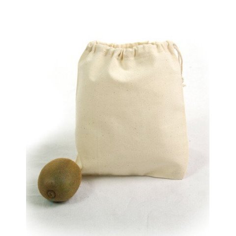 Cotton sack with drawstring 17 x 20 cm, 100% cotton, natural
