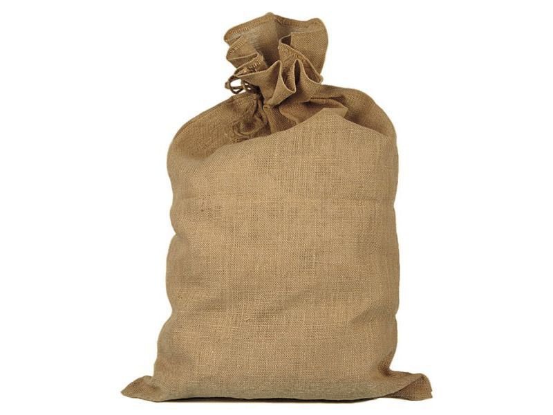 18" x 24" Natural Burlap Bags with Jute Drawstring Large Gunny Sa...