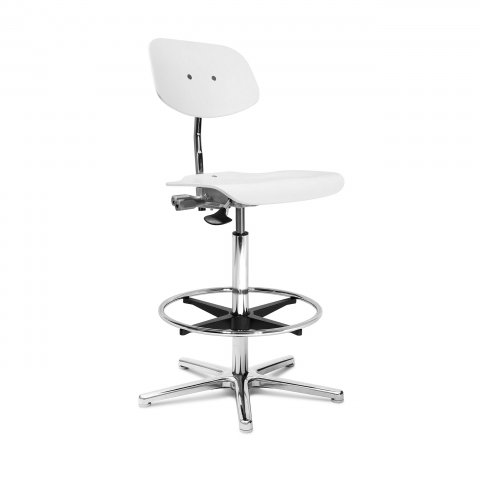 Modulor counter stool 490-790 x 480 x 415 mm, beech white
